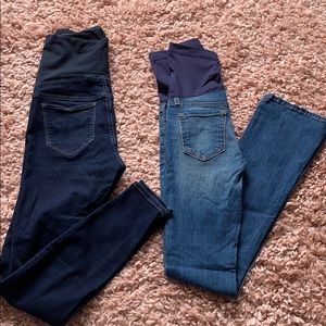 2 pairs of maternity jeans